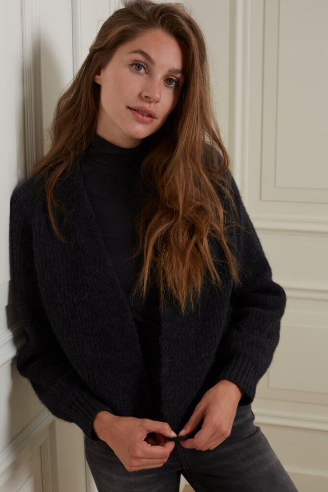 YAYA - Rolák s gombičkami na rukávoch Black - BLACK