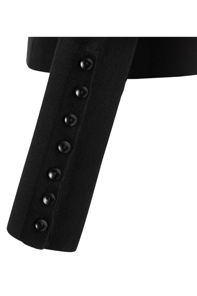 YAYA - Rolák s gombičkami na rukávoch Black - BLACK YAYA - Rolák s gombičkami na rukávoch Black - BLACK