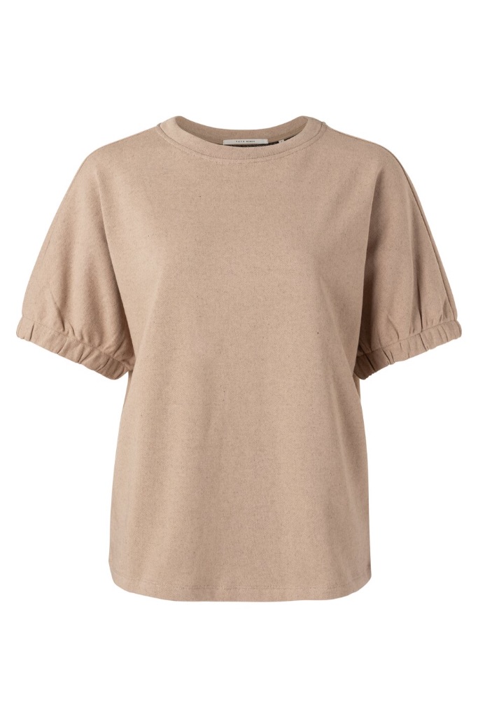 YAYA - Tričko s krátkym rukávom - sand melange YAYA - Tričko s krátkym rukávom - sand melange