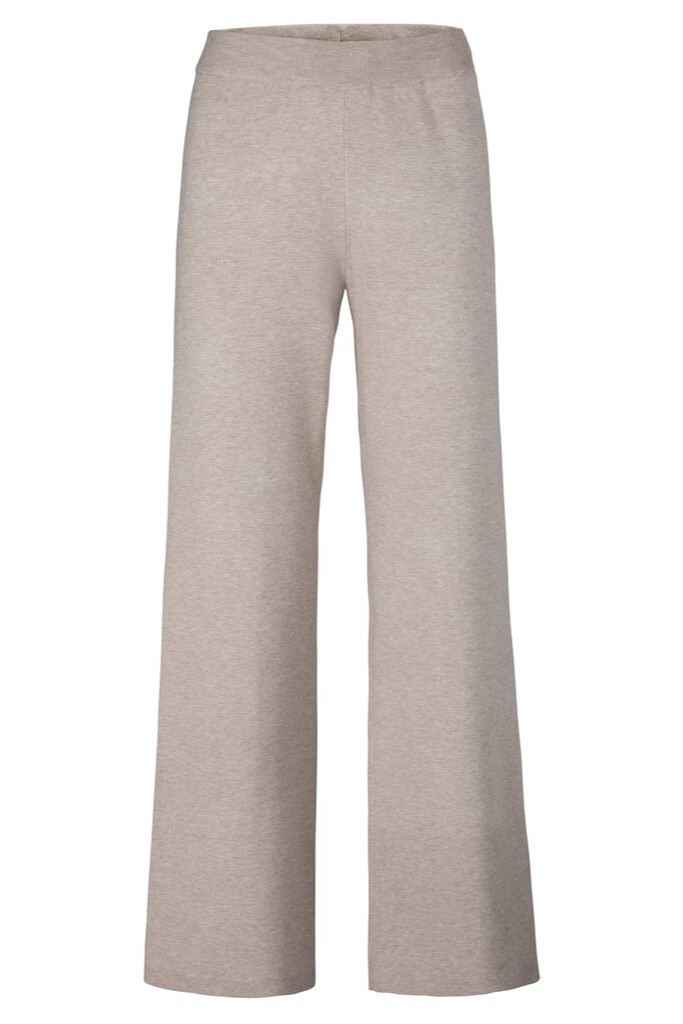 YAYA - Nohavice pletené široké GOLD MELANGE - gold melange YAYA - Nohavice pletené široké GOLD MELANGE - gold melange