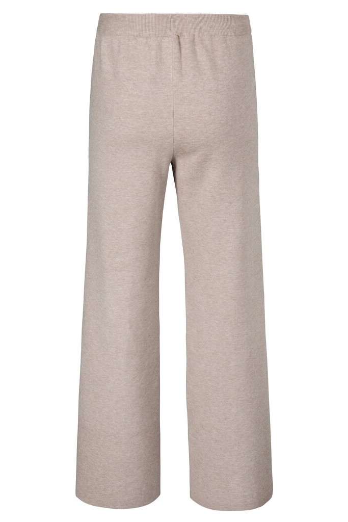 YAYA - Nohavice pletené široké GOLD MELANGE - gold melange YAYA - Nohavice pletené široké GOLD MELANGE - gold melange