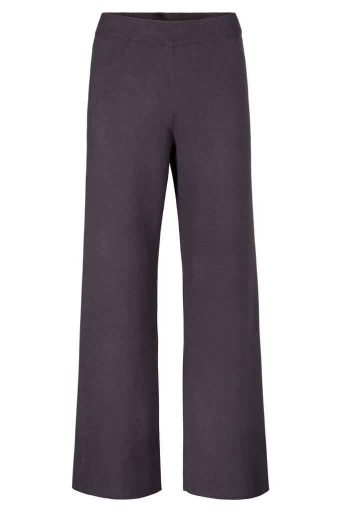 YAYA - Nohavice pletené široké Obsidian black - obsidian black YAYA - Nohavice pletené široké Obsidian black - obsidian black