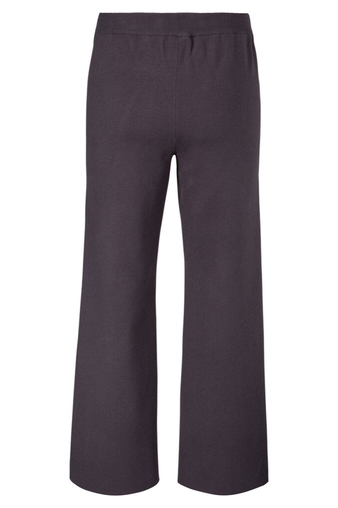 YAYA - Nohavice pletené široké Obsidian black - obsidian black YAYA - Nohavice pletené široké Obsidian black - obsidian black