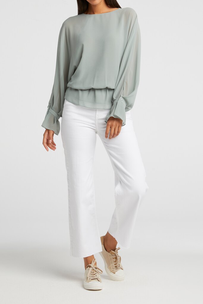 YAYA - Nohavice denim s vysokým sedom - off white YAYA - Nohavice denim s vysokým sedom - off white