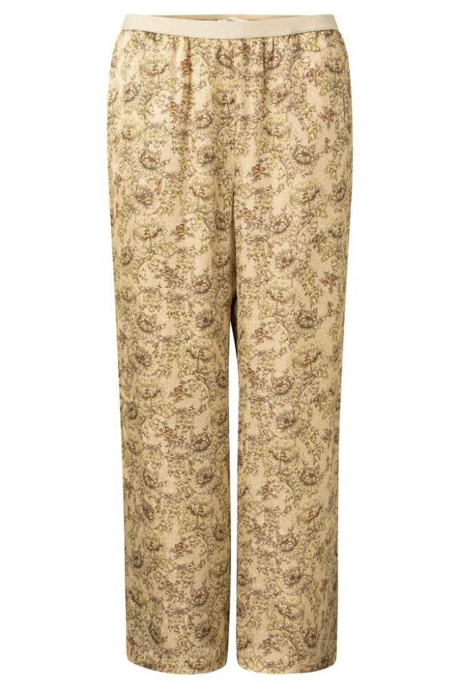 YAYA - Nohavice letné široké 7/8-dĺžka - wheat dessin