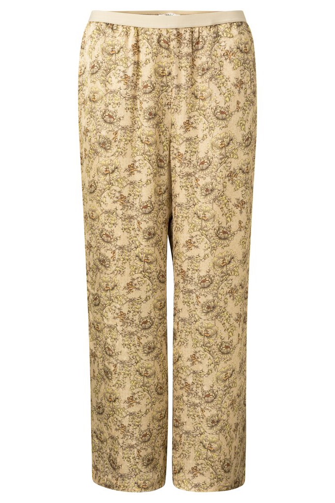 YAYA - Nohavice letné široké 7/8-dĺžka - wheat dessin YAYA - Nohavice letné široké 7/8-dĺžka - wheat dessin