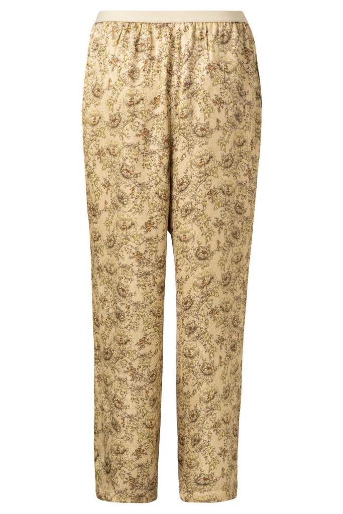 YAYA - Nohavice letné široké 7/8-dĺžka - wheat dessin YAYA - Nohavice letné široké 7/8-dĺžka - wheat dessin