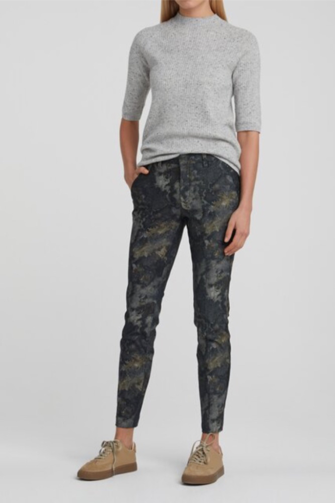 YAYA - Nohavice s potlačou - faded green dessin YAYA - Nohavice s potlačou - faded green dessin