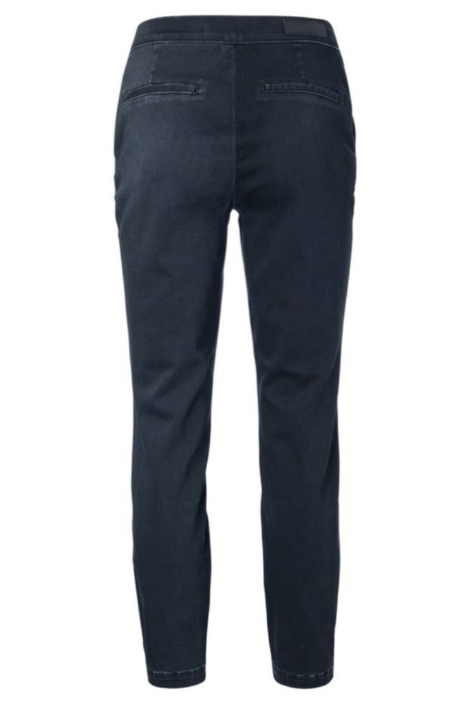 YAYA - Nohavice chino - BLUE BLACK DENIM YAYA - Nohavice chino - BLUE BLACK DENIM