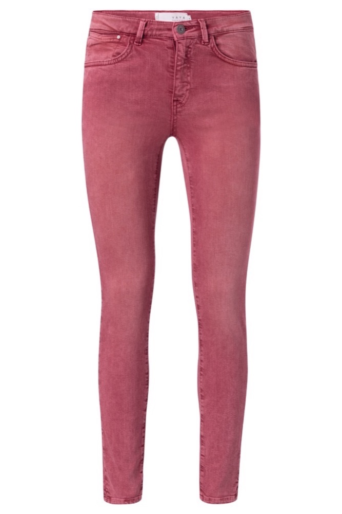 YAYA - Nohavice denim skinny - PINK ROUGE