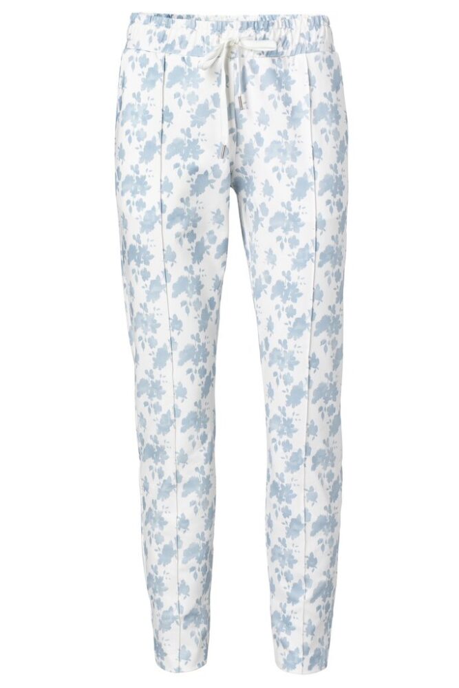 YAYA - Nohavice džersejové s potlačou MISTY BLUE DESSIN - misty blue dessin