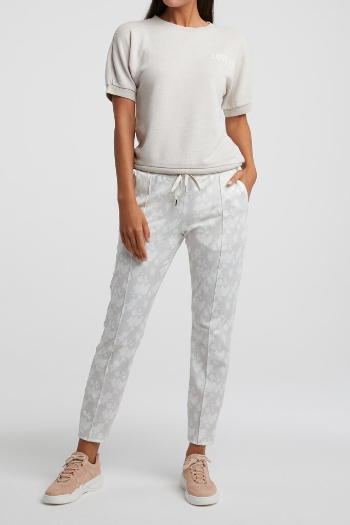 YAYA - Nohavice džersejové s potlačou MISTY BLUE DESSIN - misty blue dessin YAYA - Nohavice džersejové s potlačou MISTY BLUE DESSIN - misty blue dessin