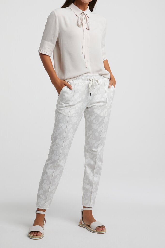 YAYA - Nohavice džersejové s potlačou MISTY BLUE DESSIN - misty blue dessin YAYA - Nohavice džersejové s potlačou MISTY BLUE DESSIN - misty blue dessin