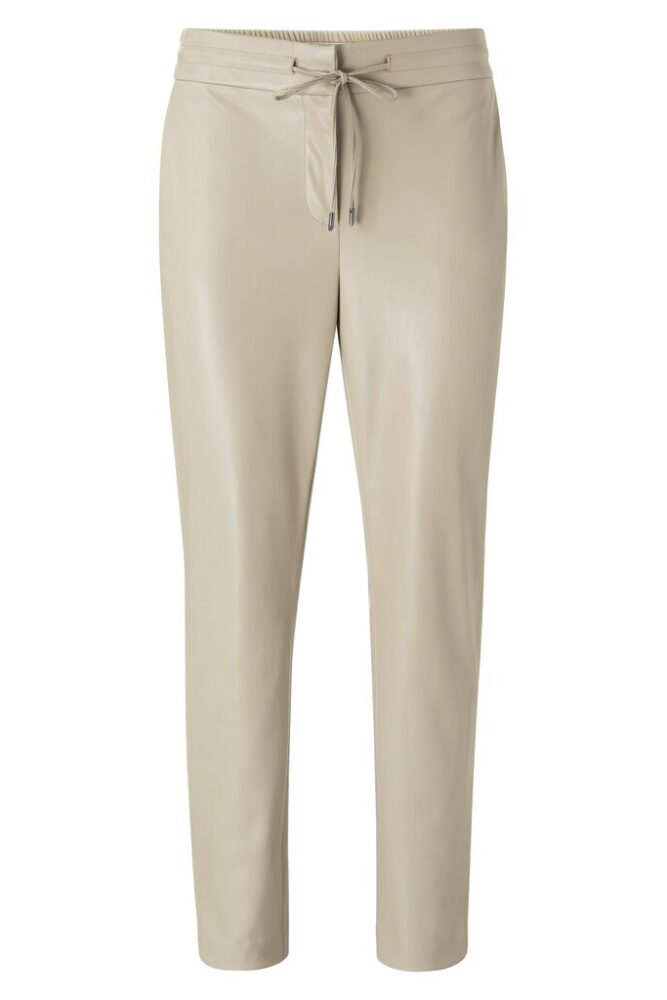 YAYA - Voľné nohavice z nepravej kože - eucalyptus