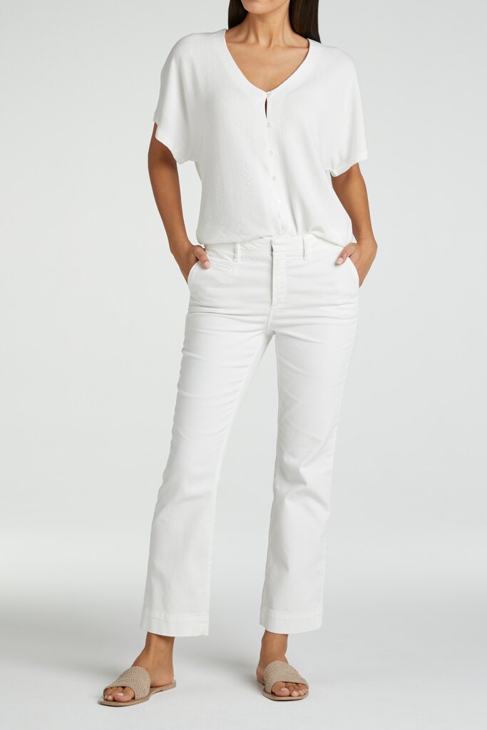 YAYA - Nohavice chino crop - blanc de blanc YAYA - Nohavice chino crop - blanc de blanc