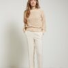 YAYA - Nohavice chino crop Warm sand - warm sand