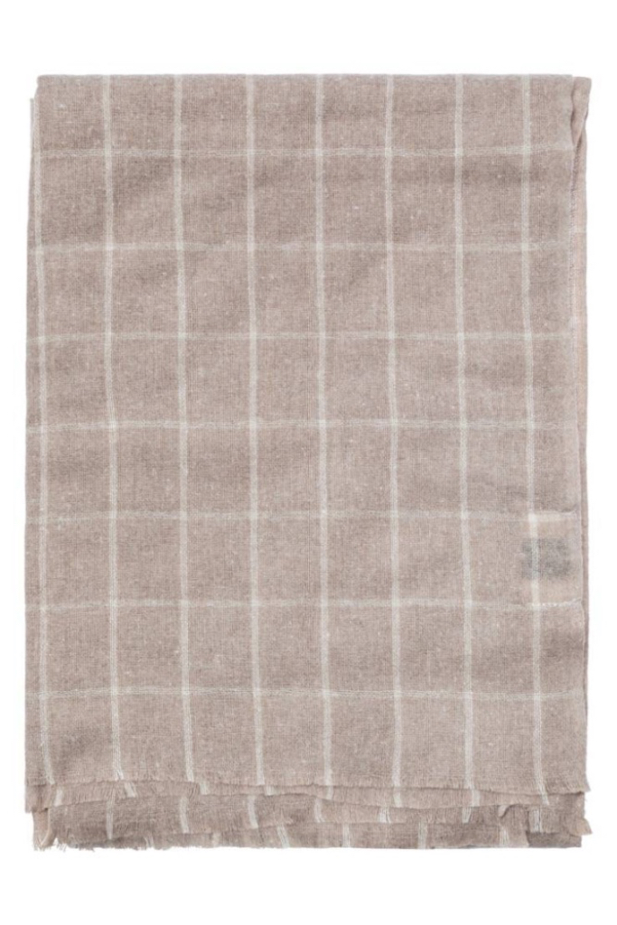 YAYA - Šál kockovaný - beige melange YAYA - Šál kockovaný - beige melange