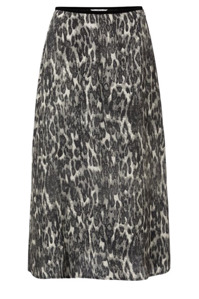 YAYA - Sukňa midi s leo-potlačou - DARK OLIVE DESSIN