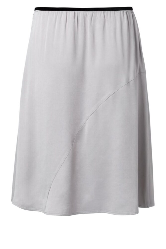 YAYA - Sukňa saténová SILVER - silver