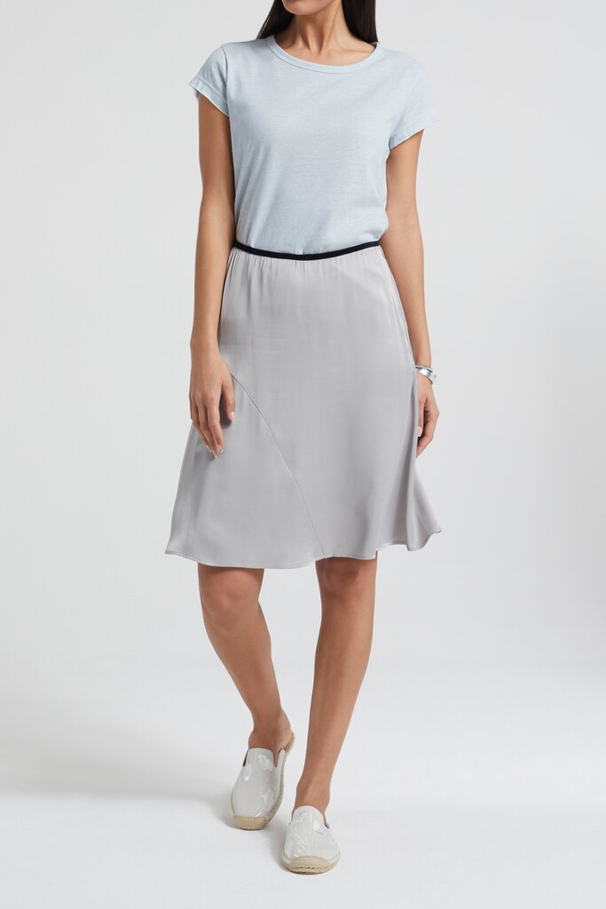 YAYA - Sukňa saténová SILVER - silver YAYA - Sukňa saténová SILVER - silver