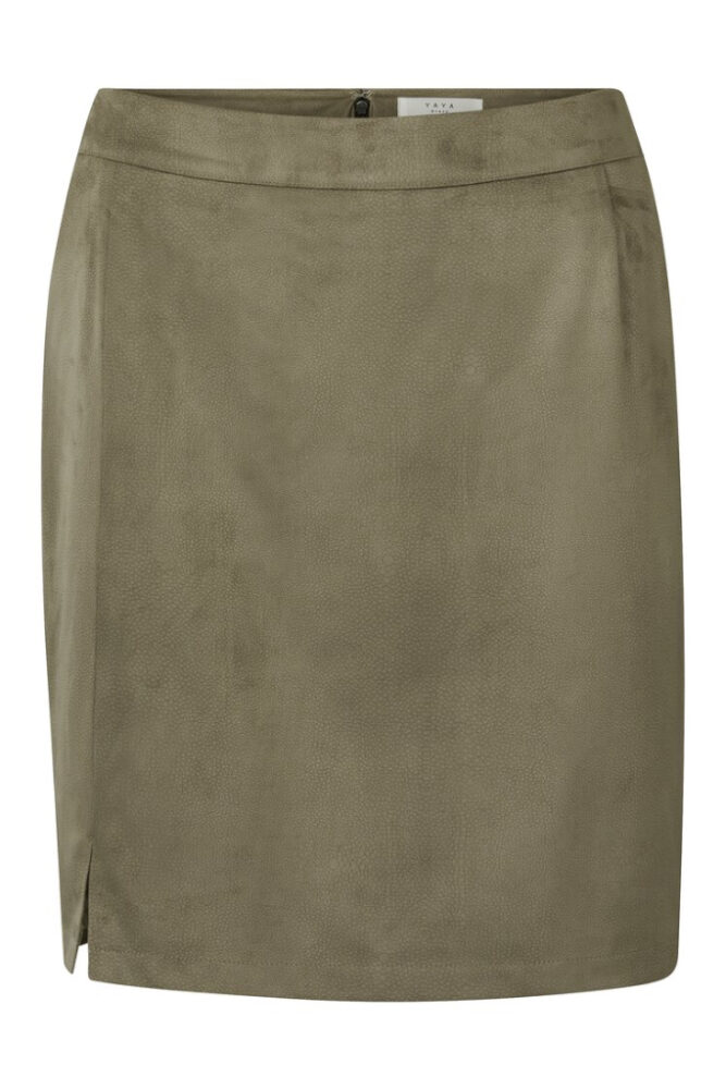 YAYA - Sukňa so semišovým efektom amphora dark sand dessin - amphora dark sand dessin