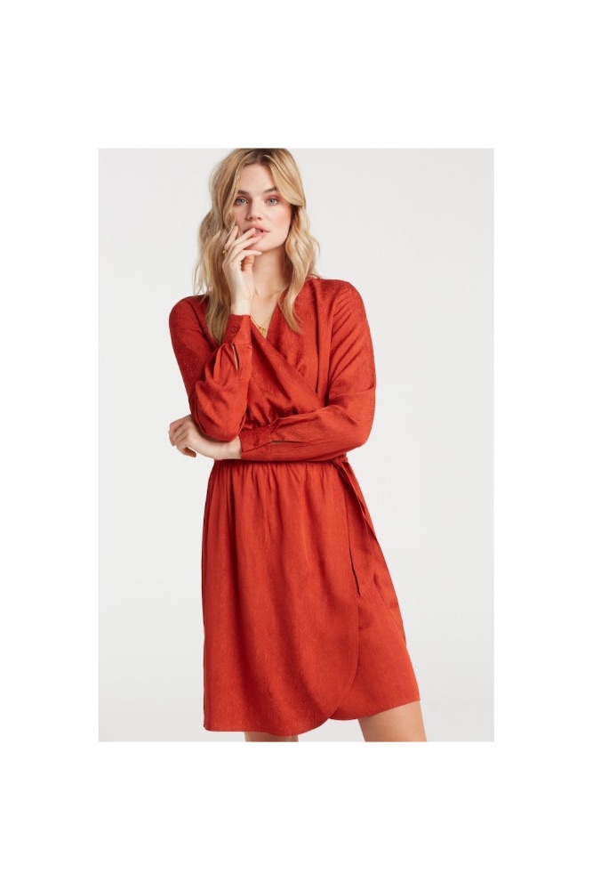 YAYA - Šaty zavinovacie - FIRE RED