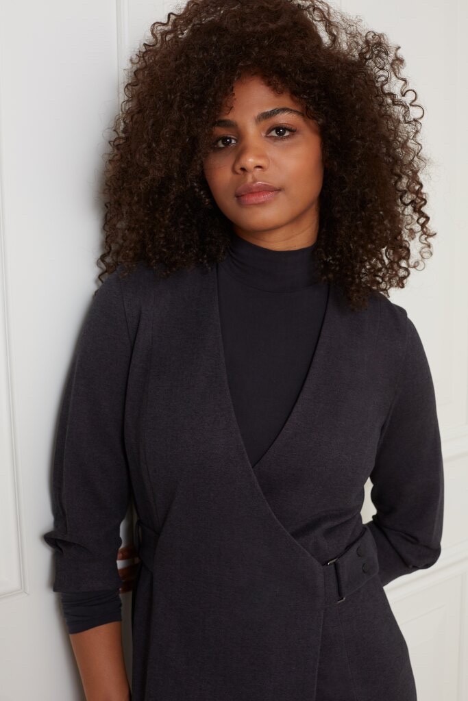 YAYA - Šaty zavinovacie Anthracite - anthracite YAYA - Šaty zavinovacie Anthracite - anthracite