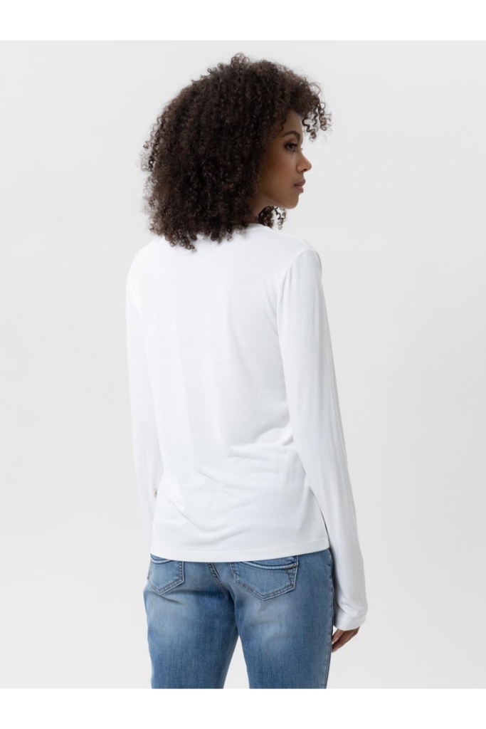 Herrlicher - Tričko jednoduché Off white - off white Herrlicher - Tričko jednoduché Off white - off white