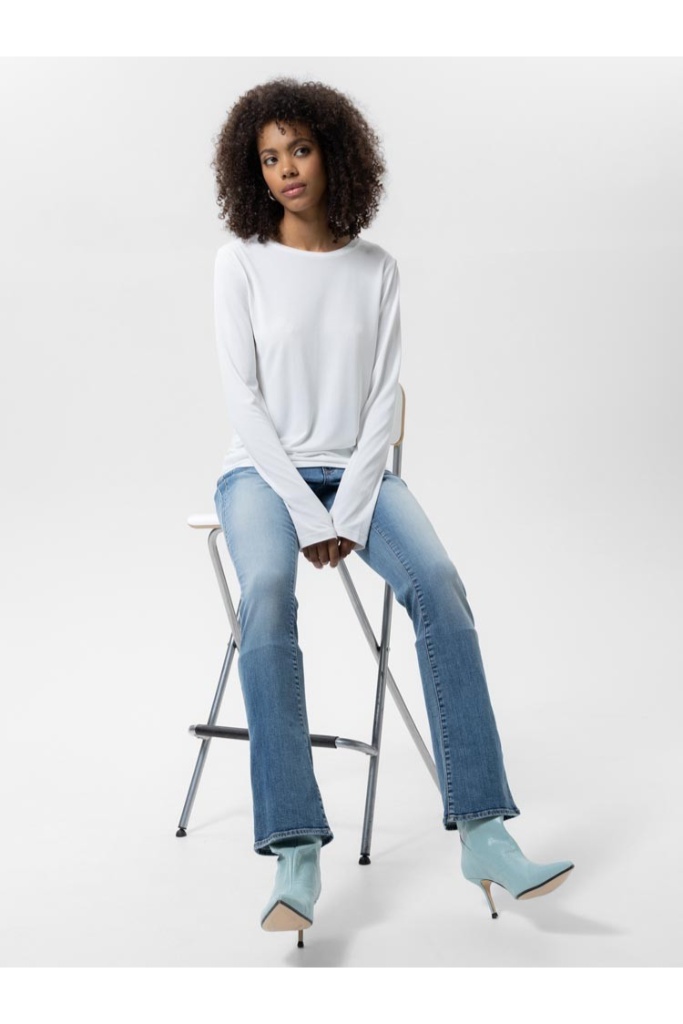 Herrlicher - Tričko jednoduché Off white - off white Herrlicher - Tričko jednoduché Off white - off white