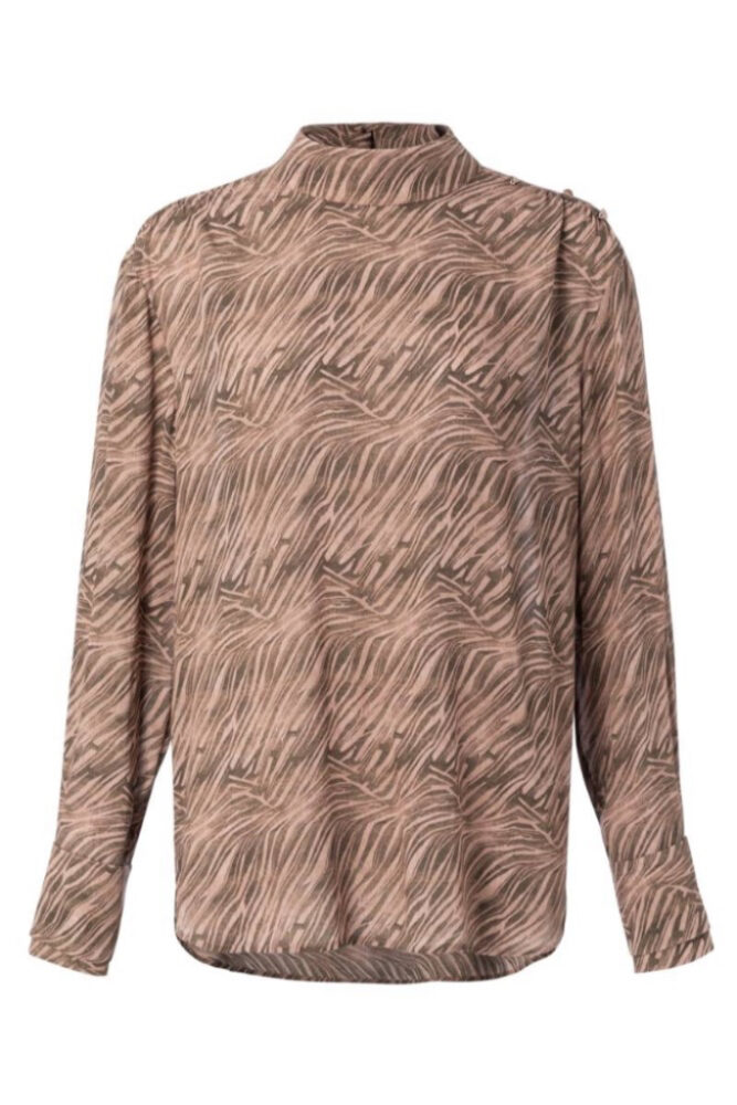 YAYA - Blúzka s roláčikom - LICORICE DESSIN