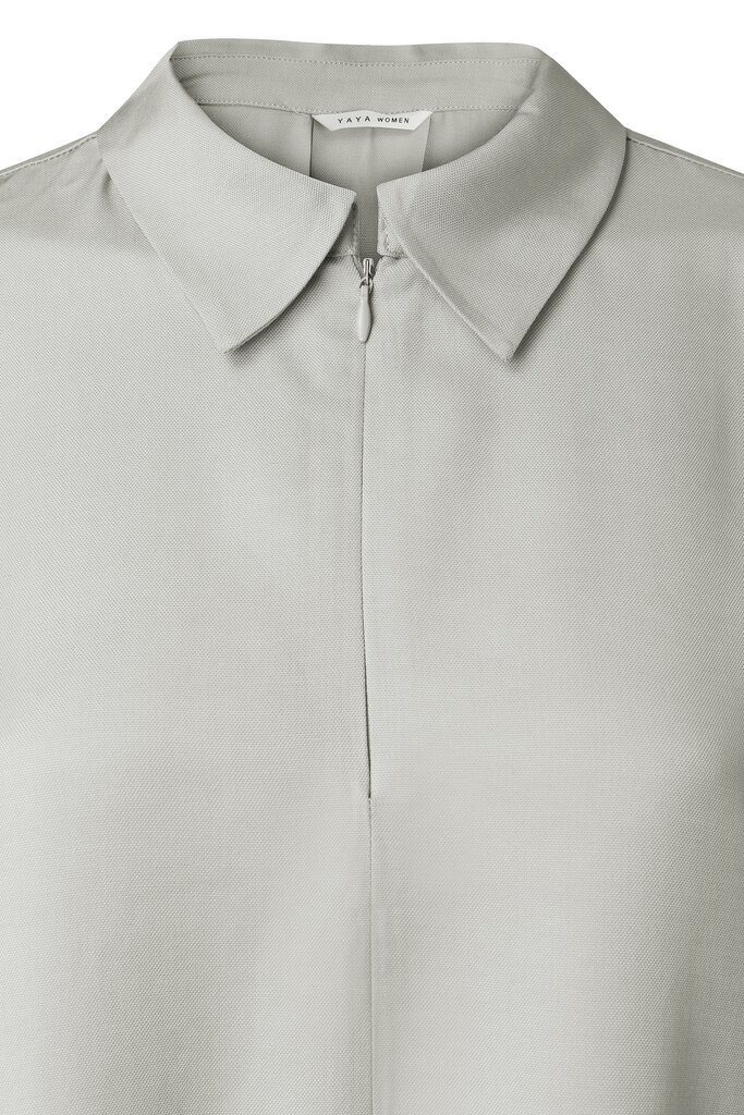 YAYA - Top s krátkym rukávom a so zipsom - fog grey YAYA - Top s krátkym rukávom a so zipsom - fog grey