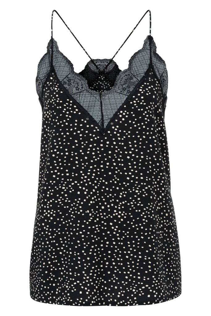 YAYA - Top s čipkou MOONLESS NIGHT BLACK DESSIN - moonless night black dessin YAYA - Top s čipkou MOONLESS NIGHT BLACK DESSIN - moonless night black dessin