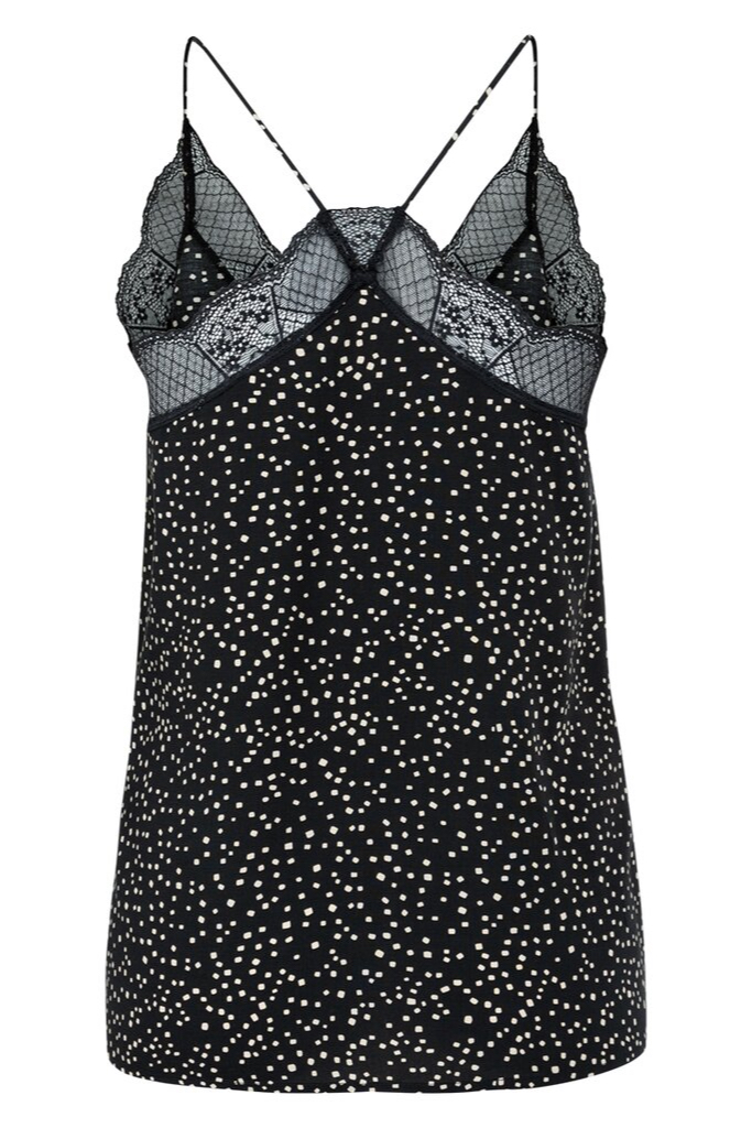 YAYA - Top s čipkou MOONLESS NIGHT BLACK DESSIN - moonless night black dessin YAYA - Top s čipkou MOONLESS NIGHT BLACK DESSIN - moonless night black dessin