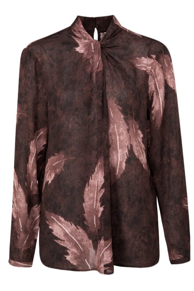 YAYA - Blúzka s potlačou CHOCOLATE TORTE DARK BROWN DESSIN - chocolate torte dark brown dessin