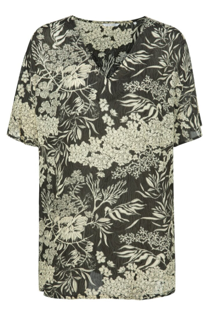 YAYA - Top s potlačou Beluga black dessin - beluga black dessin