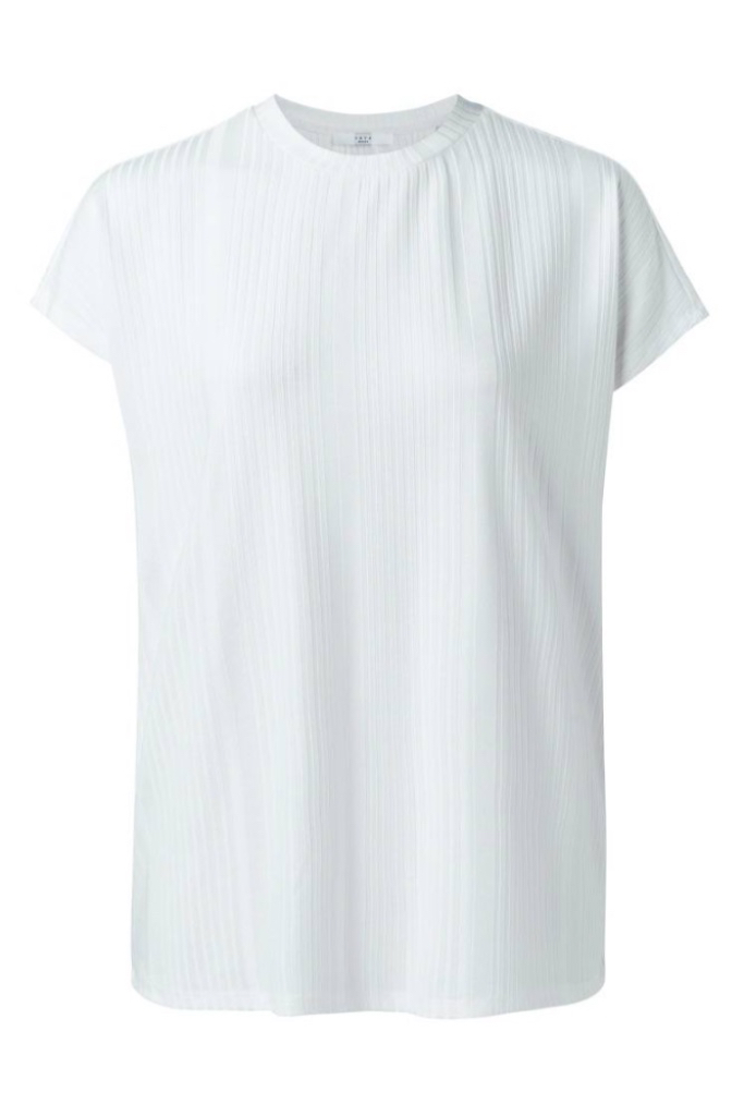 YAYA - Tričko s rib vzorom - BLANC DE BLANC YAYA - Tričko s rib vzorom - BLANC DE BLANC