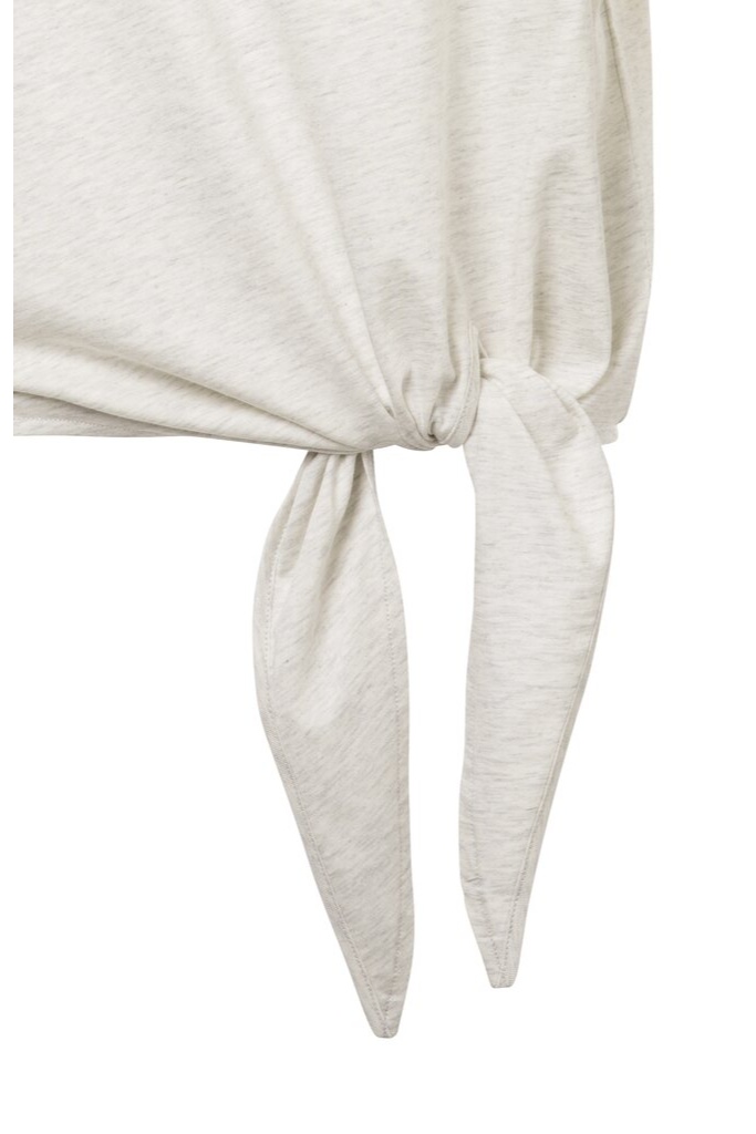 YAYA - Tričko s uzlíkom Light grey melange - light grey melange YAYA - Tričko s uzlíkom Light grey melange - light grey melange