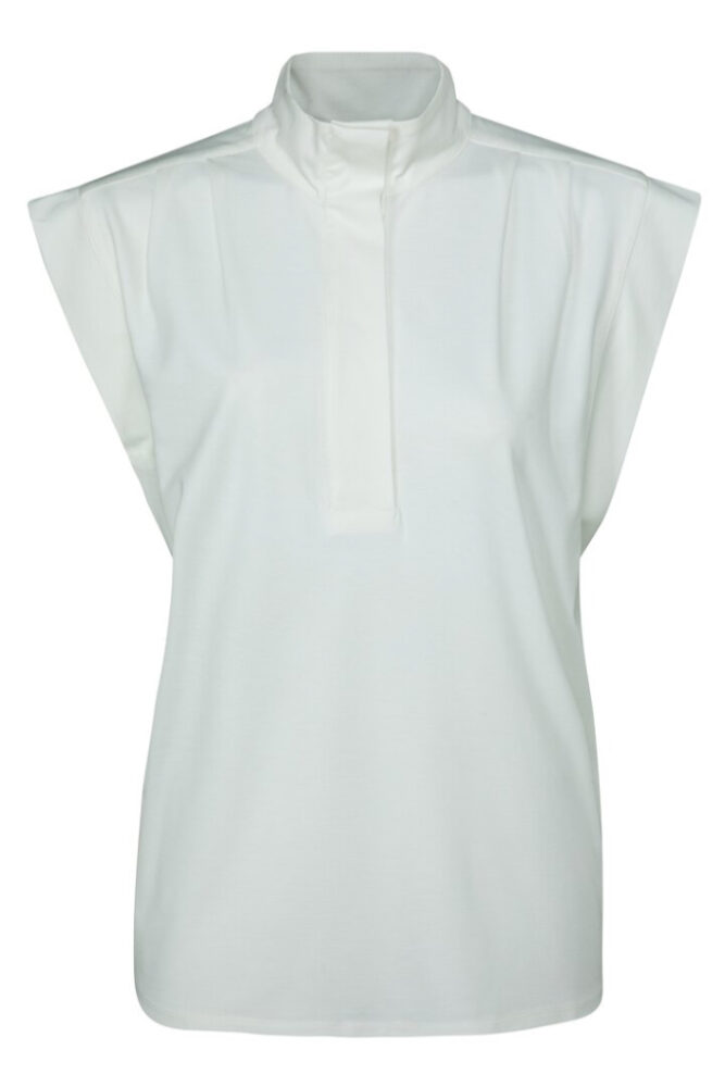 YAYA - Tričko so stojačikom Egret off white - egret off white