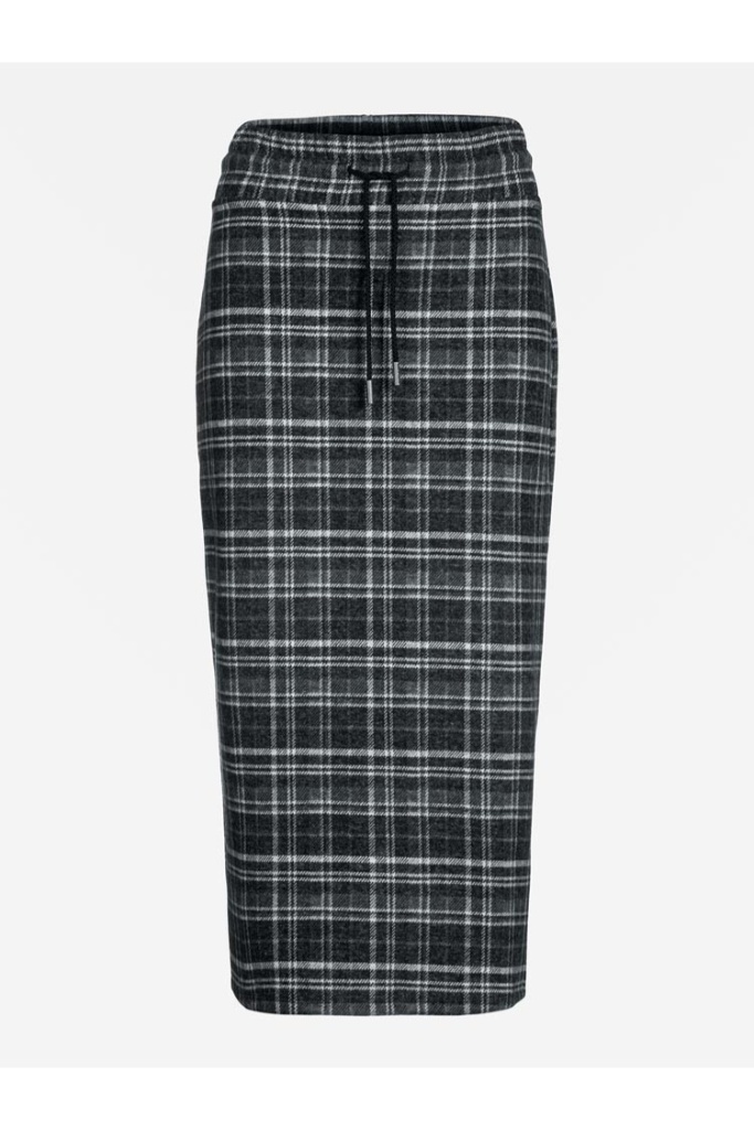 Herrlicher - Sukňa károvaná midi Black - black Herrlicher - Sukňa károvaná midi Black - black