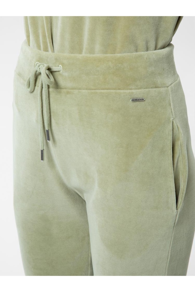 Herrlicher - Nohavice džerzejové zamatové Dark bamboo - dark bamboo Herrlicher - Nohavice džerzejové zamatové Dark bamboo - dark bamboo