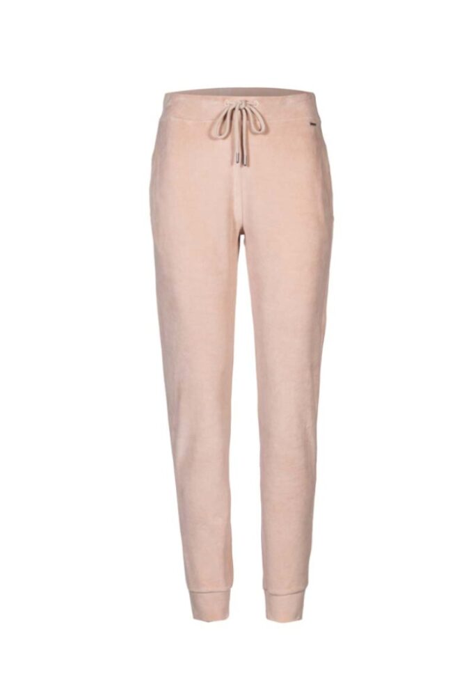 Herrlicher - Nohavice džerzejové zamatové Caramel - caramel