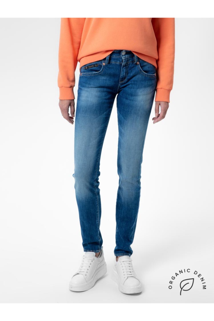 Herrlicher - Nohavice denim Pearl slim cashmere Beamed - beamed Herrlicher - Nohavice denim Pearl slim cashmere Beamed - beamed