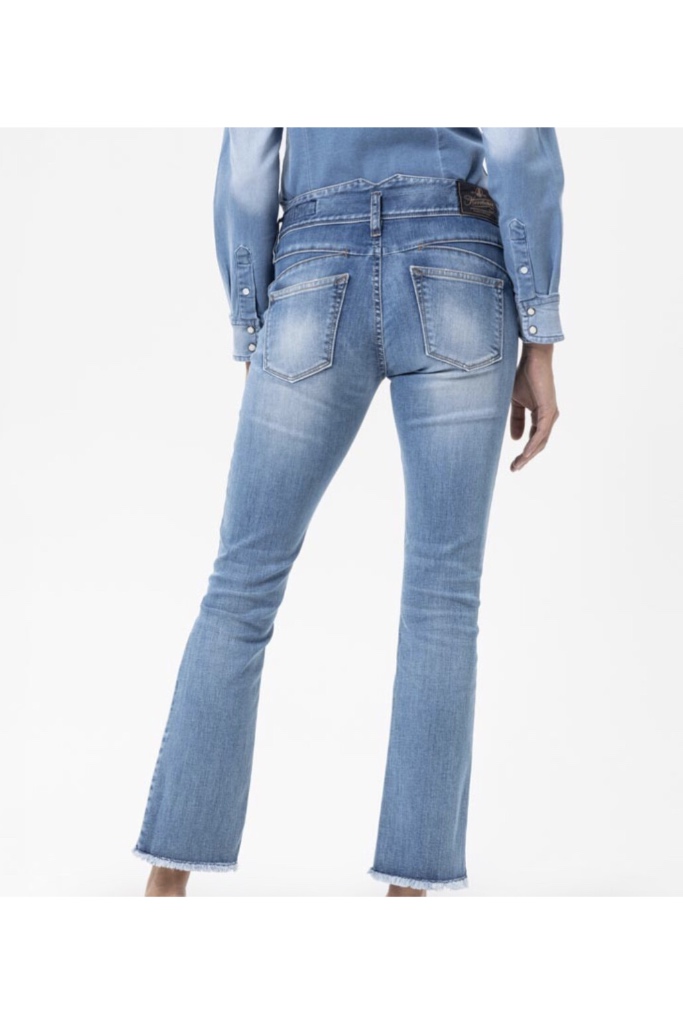 Herrlicher - Nohavice denim Pearl cropped Faded blue - faded blue Herrlicher - Nohavice denim Pearl cropped Faded blue - faded blue