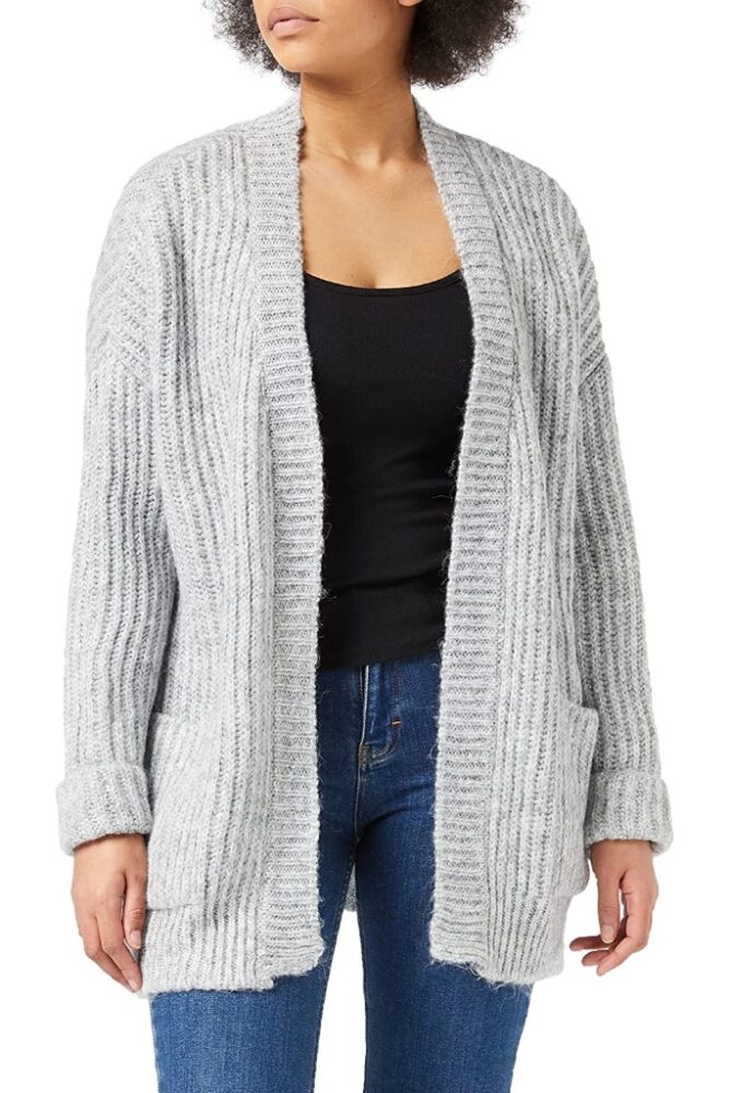 Herrlicher - Sveter midi s lurexom Light grey melange - light grey melange