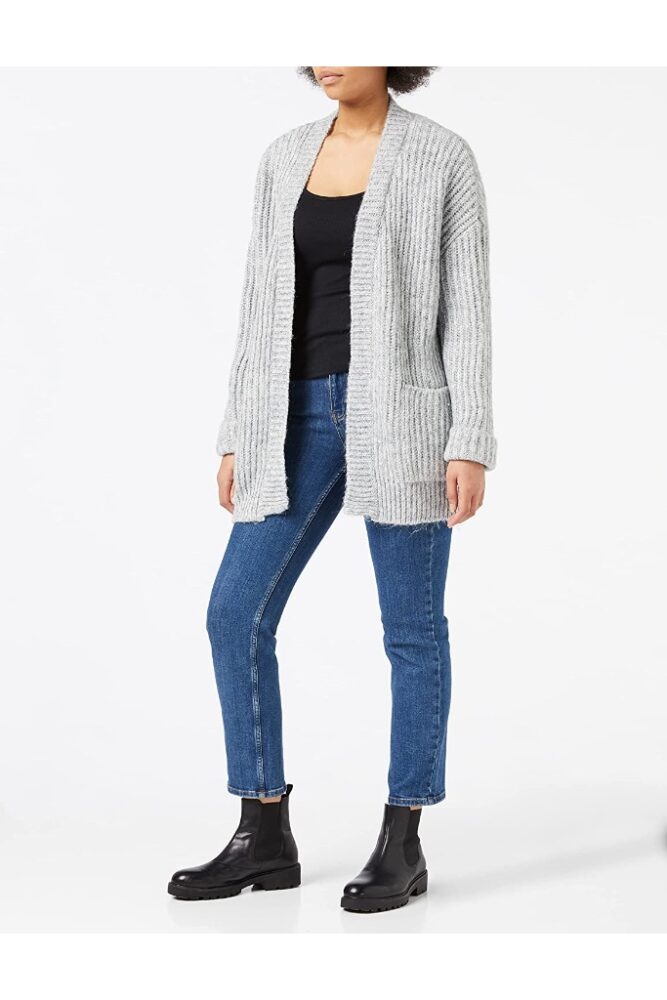 Herrlicher - Sveter midi s lurexom Light grey melange - light grey melange