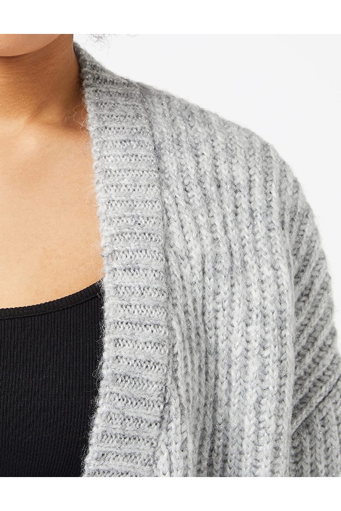 Herrlicher - Sveter midi s lurexom Light grey melange - light grey melange Herrlicher - Sveter midi s lurexom Light grey melange - light grey melange