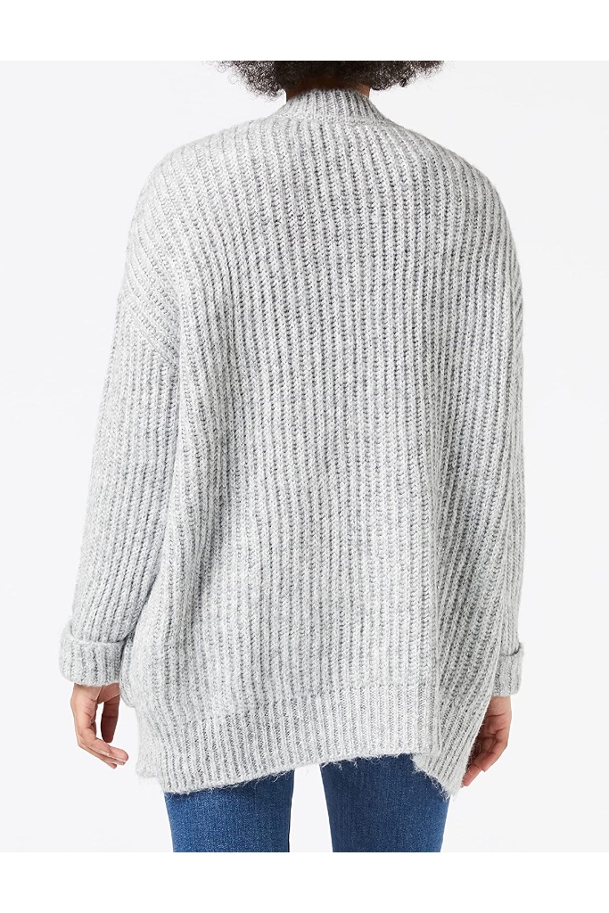 Herrlicher - Sveter midi s lurexom Light grey melange - light grey melange Herrlicher - Sveter midi s lurexom Light grey melange - light grey melange