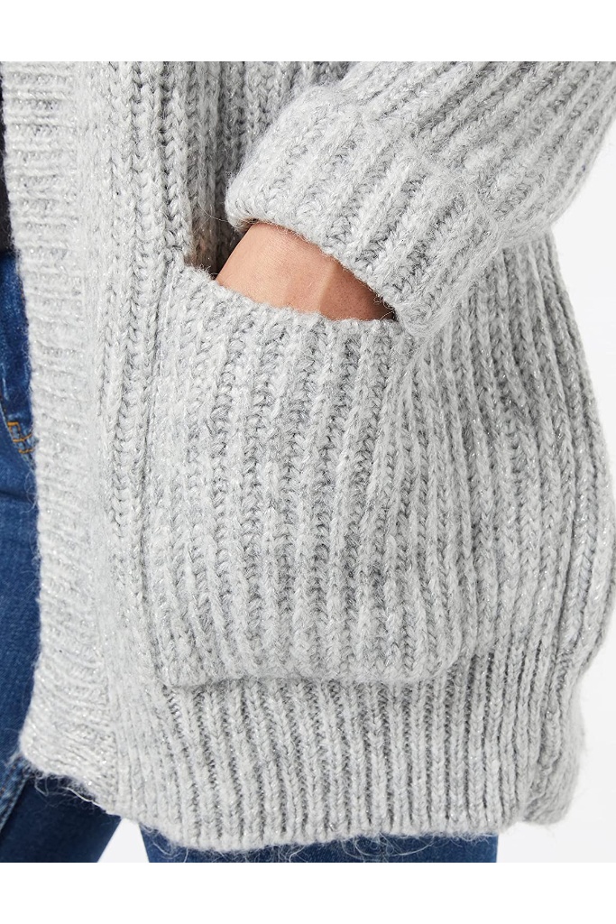 Herrlicher - Sveter midi s lurexom Light grey melange - light grey melange Herrlicher - Sveter midi s lurexom Light grey melange - light grey melange