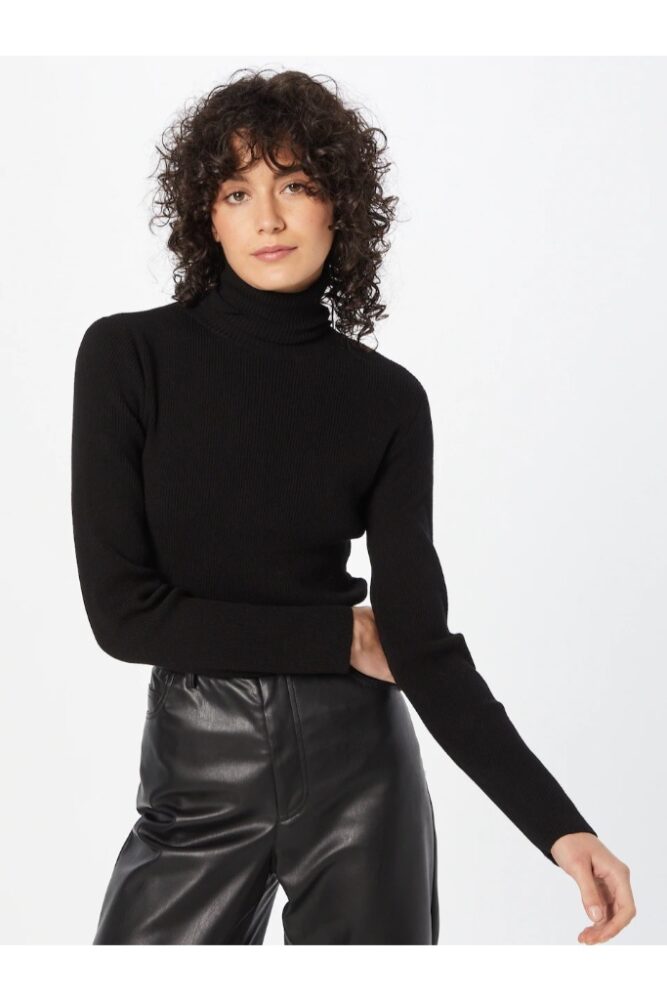 Herrlicher - Rolák s rib vzorom Black - black