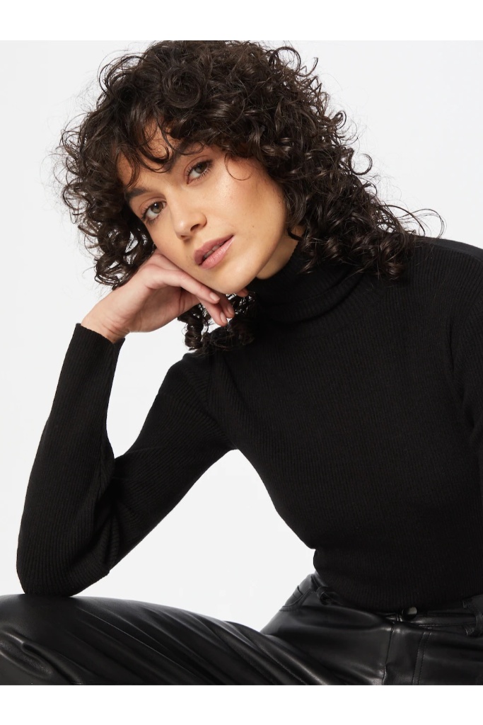 Herrlicher - Rolák s rib vzorom Black - black Herrlicher - Rolák s rib vzorom Black - black